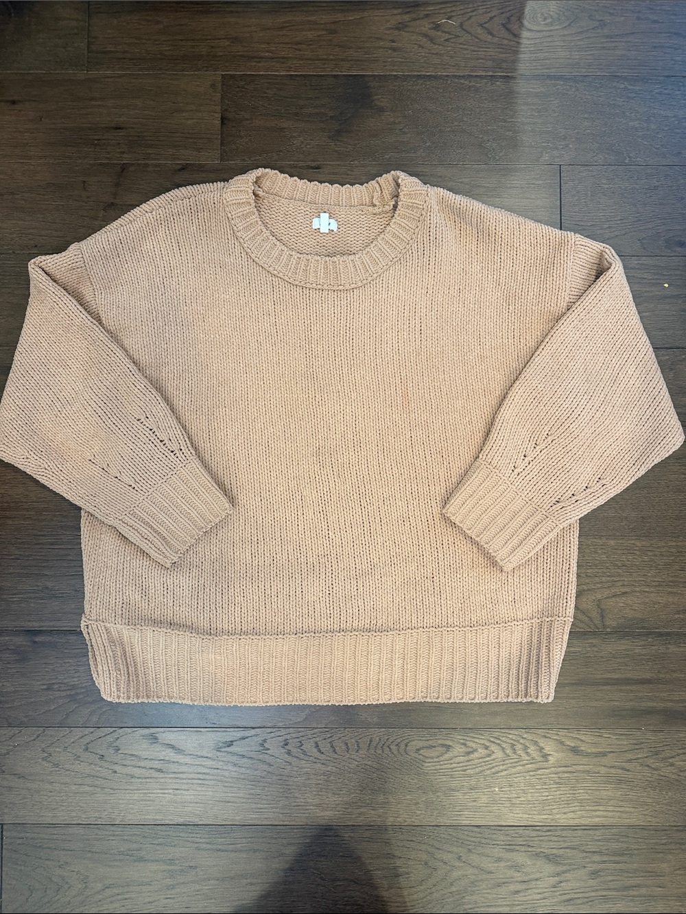 aerie like Candy Crewneck Sweater in Tan Size Large - C47-042